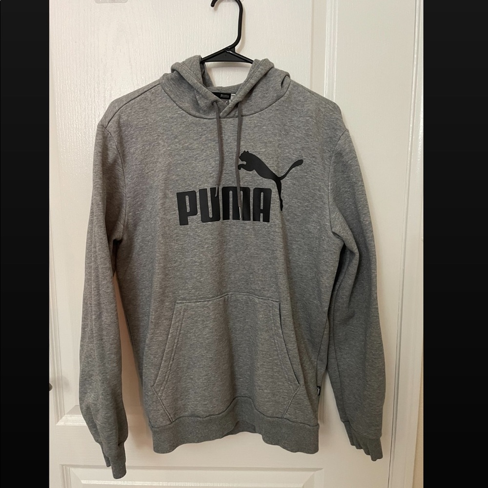 Puma Grey Men Long Sleeve Hoodie